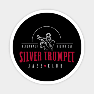 Silver Trumpet Vintage Jazz Club Magnet